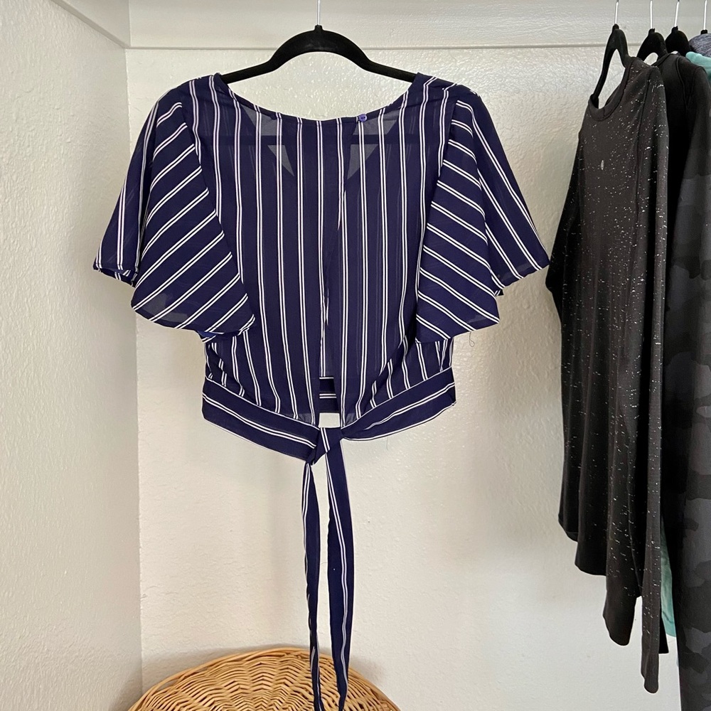Cropped Striped Blouse